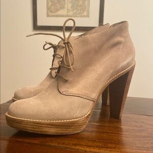 Taupe Suede Women's Ankle Boots